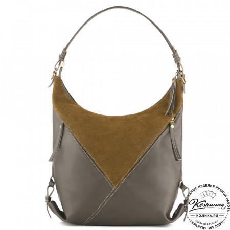  Женская кожаная сумка "Эмилия" (хаки)